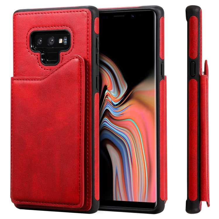 For Galaxy Note 9 Shockproof Calf Texture Protective Case with Holder & Card Slots & Frame