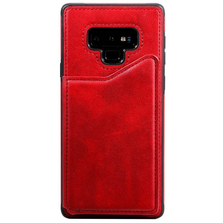 For Galaxy Note 9 Shockproof Calf Texture Protective Case with Holder & Card Slots & Frame