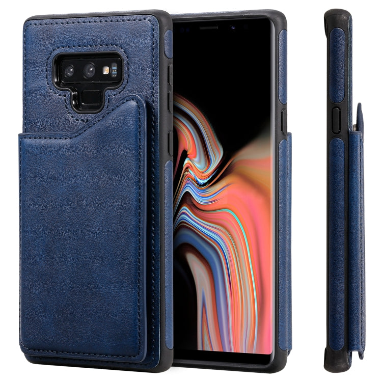 For Galaxy Note 9 Shockproof Calf Texture Protective Case with Holder & Card Slots & Frame