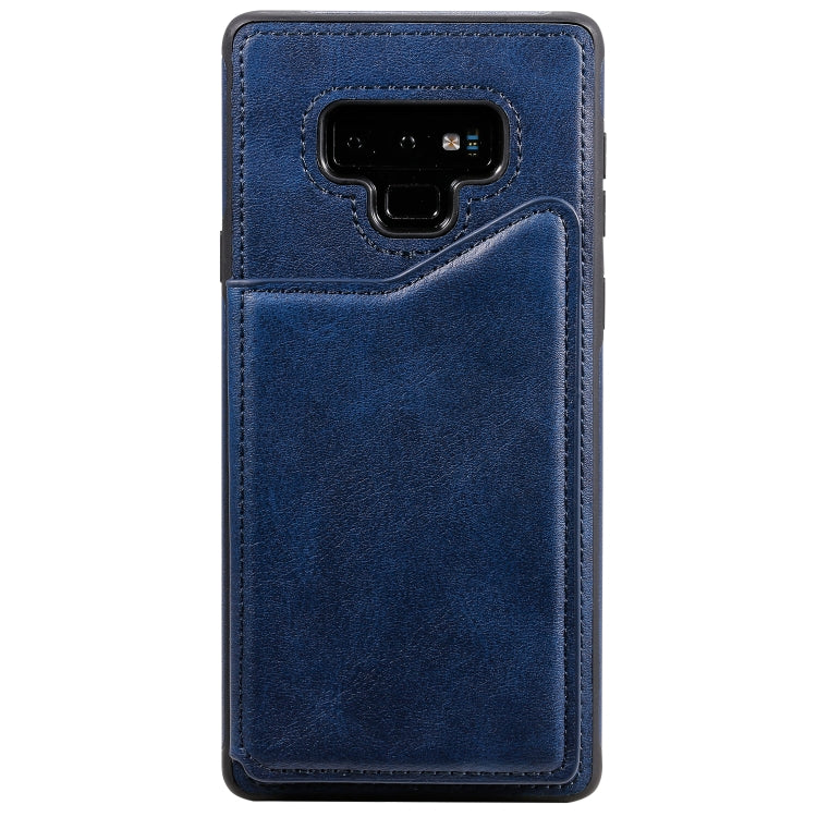 For Galaxy Note 9 Shockproof Calf Texture Protective Case with Holder & Card Slots & Frame