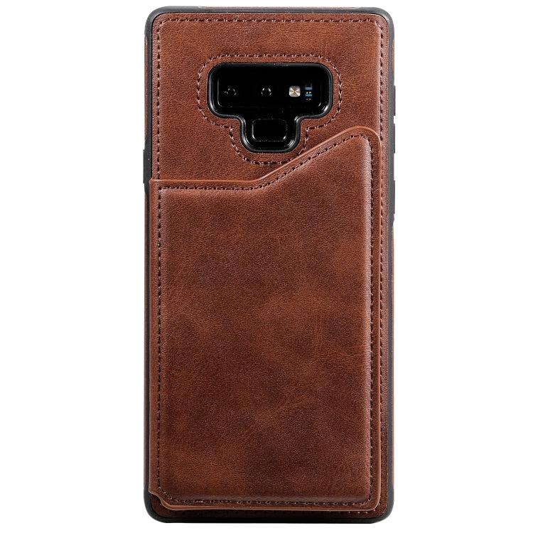 For Galaxy Note 9 Shockproof Calf Texture Protective Case with Holder & Card Slots & Frame