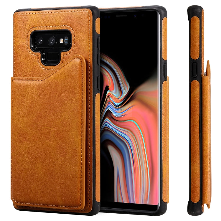 For Galaxy Note 9 Shockproof Calf Texture Protective Case with Holder & Card Slots & Frame