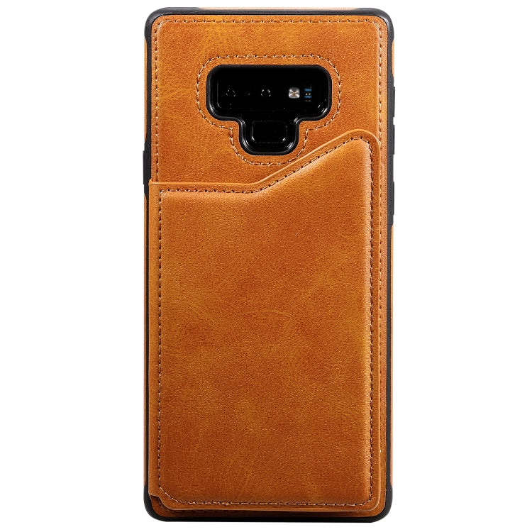 For Galaxy Note 9 Shockproof Calf Texture Protective Case with Holder & Card Slots & Frame
