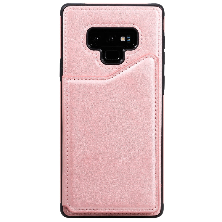 For Galaxy Note 9 Shockproof Calf Texture Protective Case with Holder & Card Slots & Frame