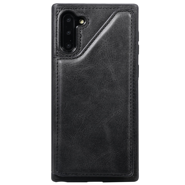 For Galaxy Note 10 Shockproof Calf Texture Protective Case with Holder & Card Slots & Frame
