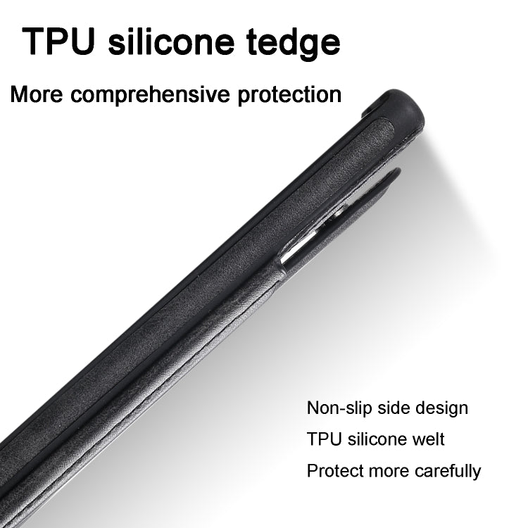 For Galaxy Note 10 Shockproof Calf Texture Protective Case with Holder & Card Slots & Frame