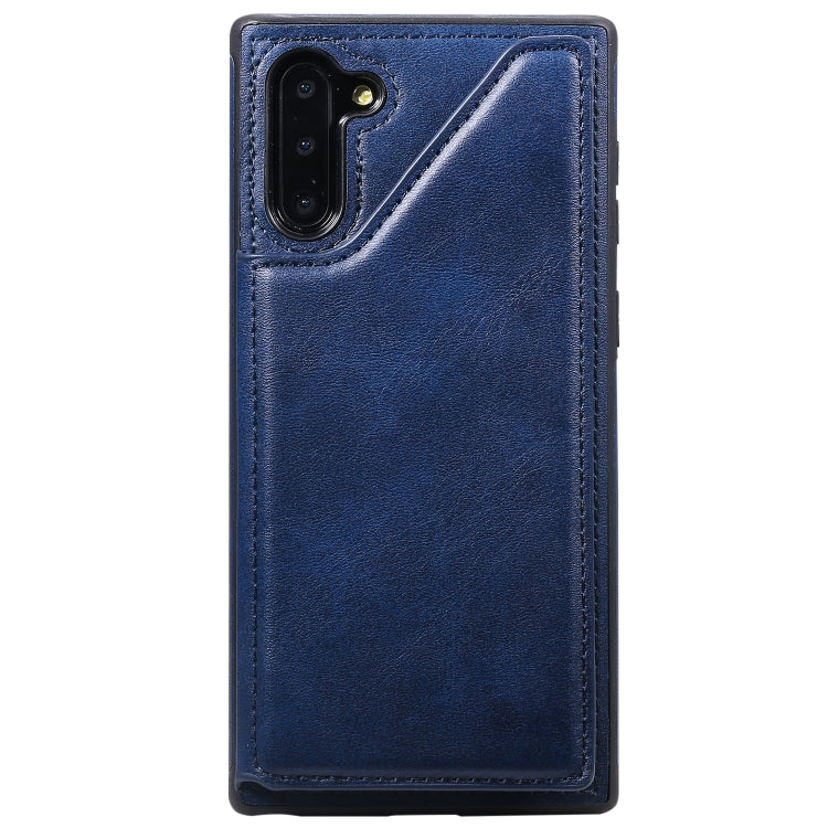 For Galaxy Note 10 Shockproof Calf Texture Protective Case with Holder & Card Slots & Frame