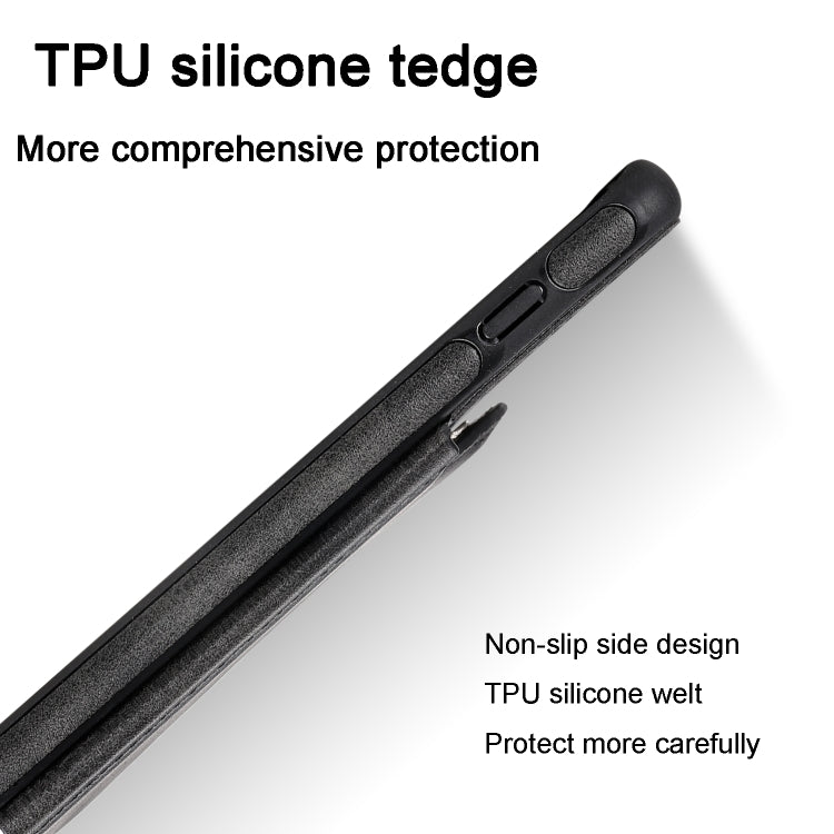 For Galaxy S10 Shockproof Calf Texture Protective Case with Holder & Card Slots & Frame