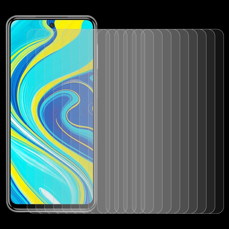 50 PCS 0.26mm 9H Surface Hardness 2.5D Explosion-proof Tempered Glass Half Screen Film For Xiaomi Redmi Note 9 Pro