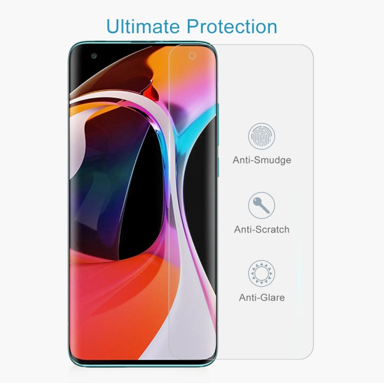 50 PCS 0.26mm 9H Surface Hardness 2.5D Explosion-proof Tempered Glass Half Screen Film For Xiaomi MI 10