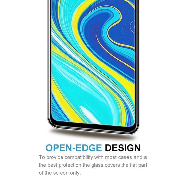 50 PCS 0.26mm 9H Surface Hardness 2.5D Explosion-proof Tempered Glass Half Screen Film For Xiaomi Redmi Note 9s
