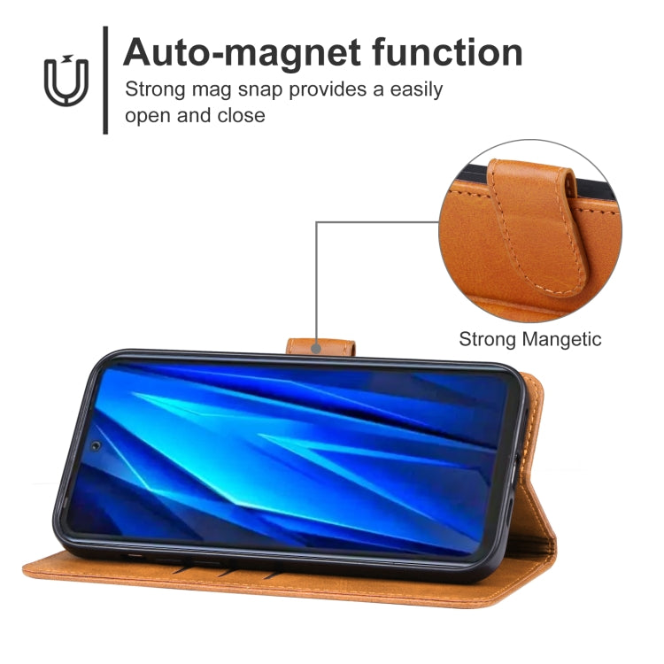 For TECNO Pova 4 Leather Phone Case