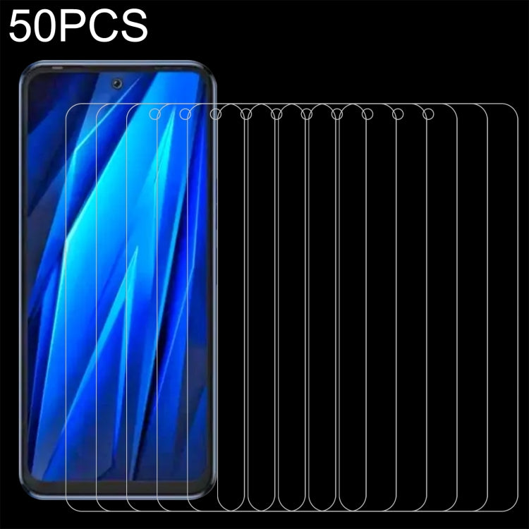 For TECNO Pova 4 50pcs 0.26mm 9H 2.5D Tempered Glass Film