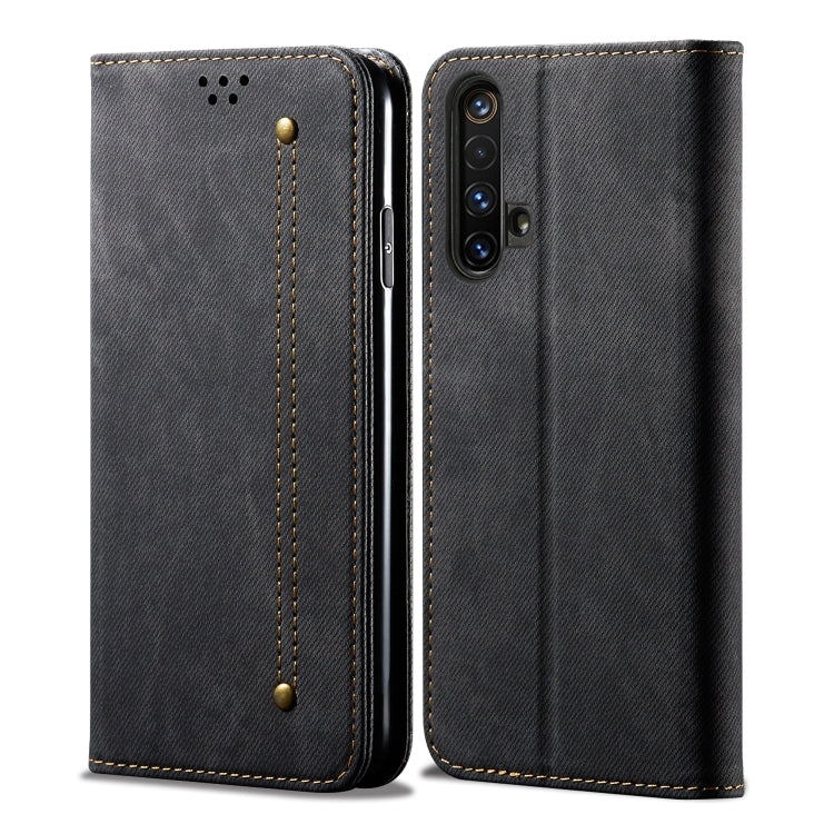 For OPPO Realme X50 Denim Texture Casual Style Horizontal Flip Leather Case with Holder & Card Slots & Wallet