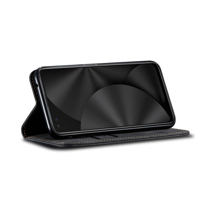 For OPPO Realme X50 Denim Texture Casual Style Horizontal Flip Leather Case with Holder & Card Slots & Wallet