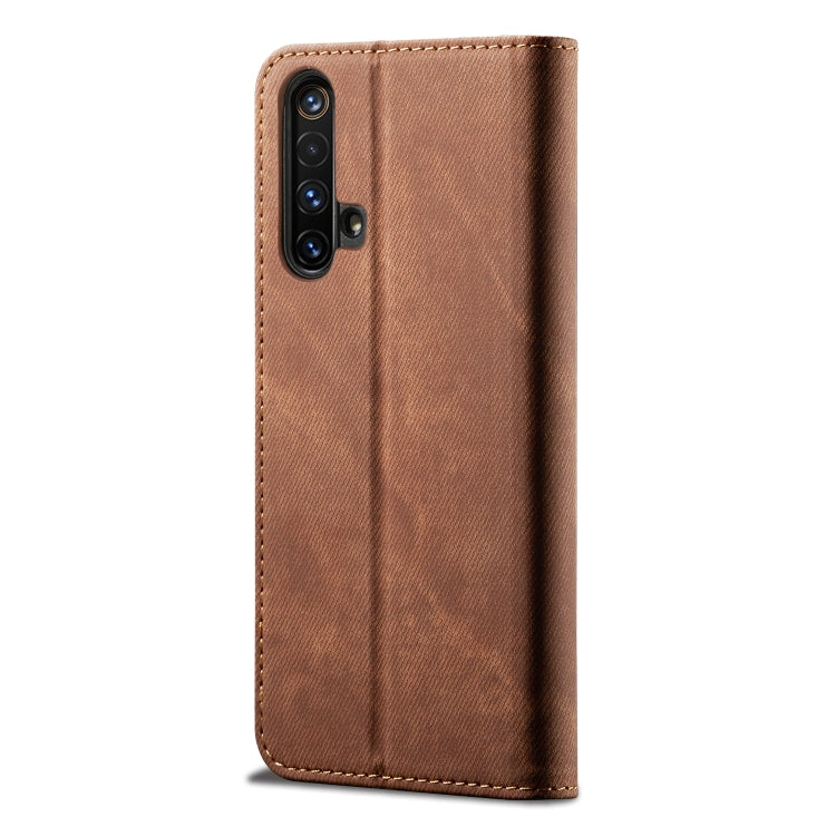 For OPPO Realme X50 Denim Texture Casual Style Horizontal Flip Leather Case with Holder & Card Slots & Wallet