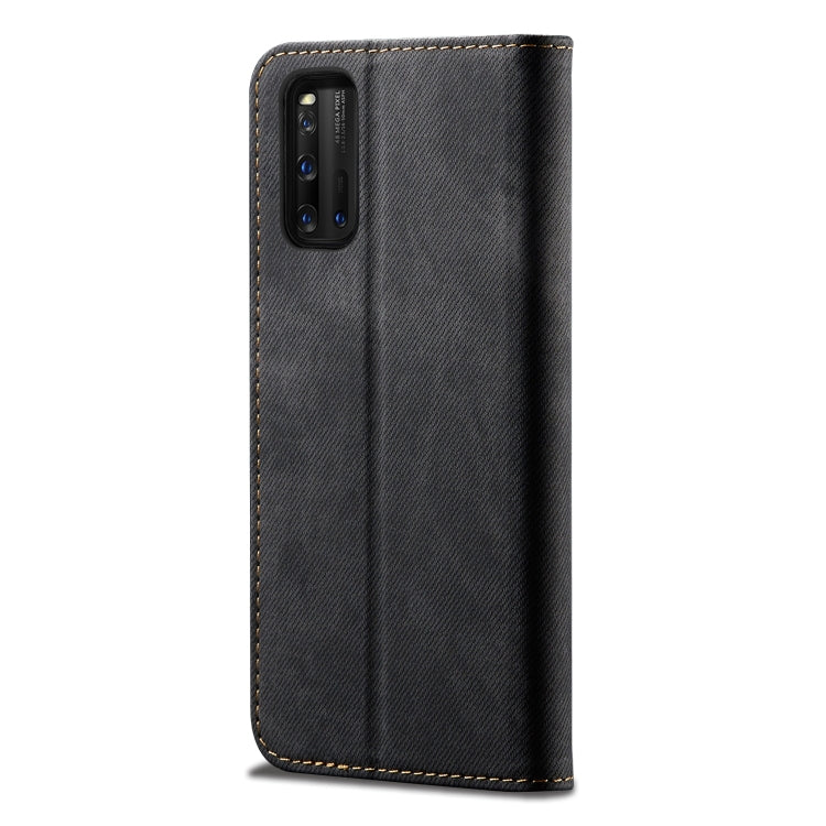 For Vivo IQOO 3 Denim Texture Casual Style Horizontal Flip Leather Case with Holder & Card Slots & Wallet