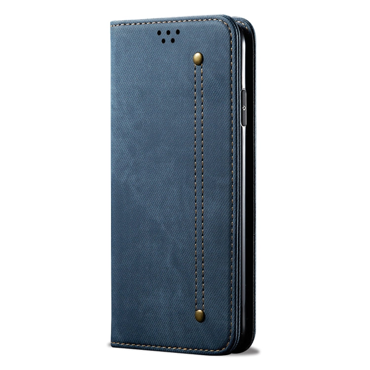 For Vivo IQOO 3 Denim Texture Casual Style Horizontal Flip Leather Case with Holder & Card Slots & Wallet