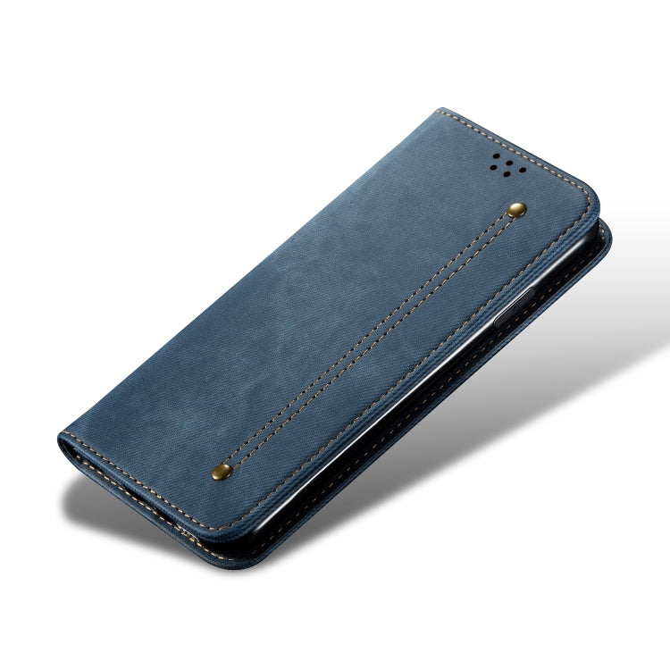 For Vivo IQOO 3 Denim Texture Casual Style Horizontal Flip Leather Case with Holder & Card Slots & Wallet