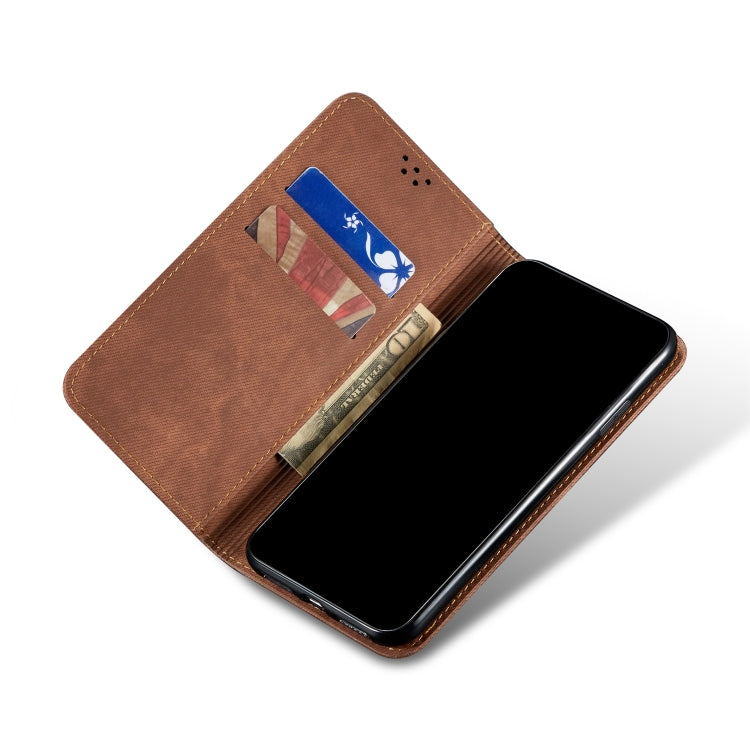 For Vivo IQOO 3 Denim Texture Casual Style Horizontal Flip Leather Case with Holder & Card Slots & Wallet