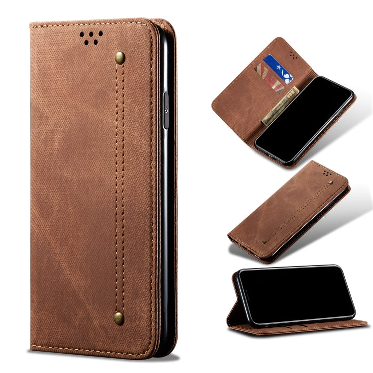 For Vivo IQOO 3 Denim Texture Casual Style Horizontal Flip Leather Case with Holder & Card Slots & Wallet