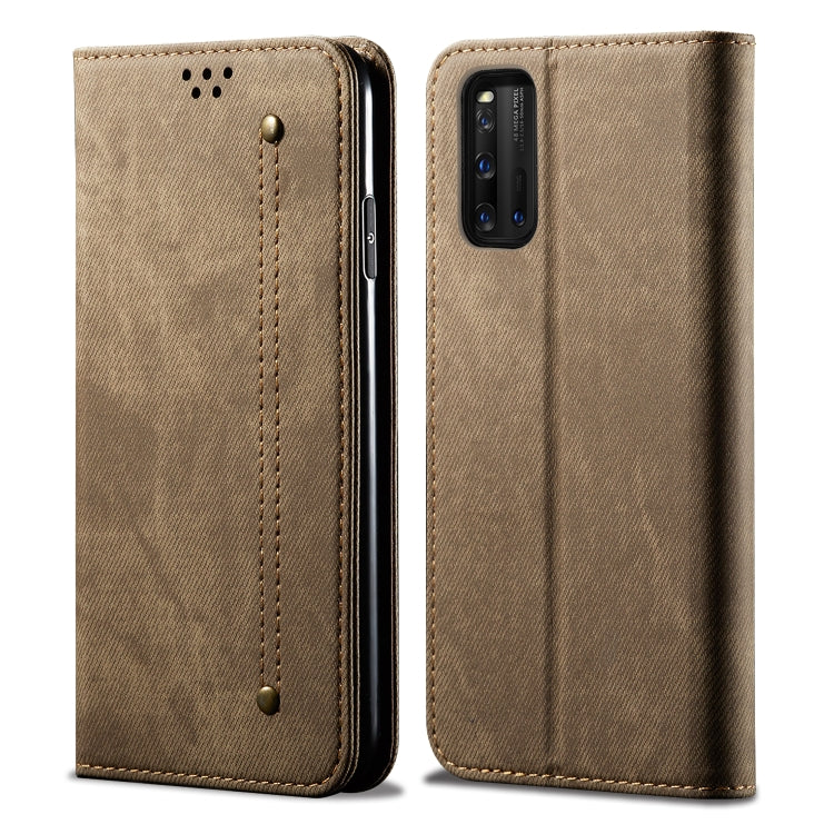 For Vivo IQOO 3 Denim Texture Casual Style Horizontal Flip Leather Case with Holder & Card Slots & Wallet