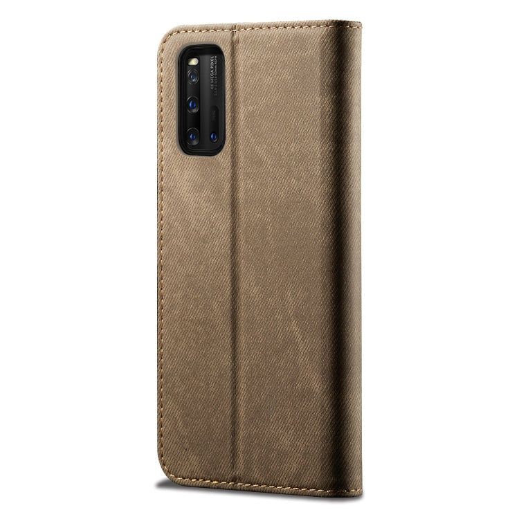 For Vivo IQOO 3 Denim Texture Casual Style Horizontal Flip Leather Case with Holder & Card Slots & Wallet