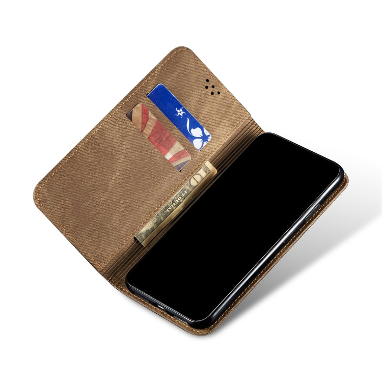 For Vivo IQOO 3 Denim Texture Casual Style Horizontal Flip Leather Case with Holder & Card Slots & Wallet