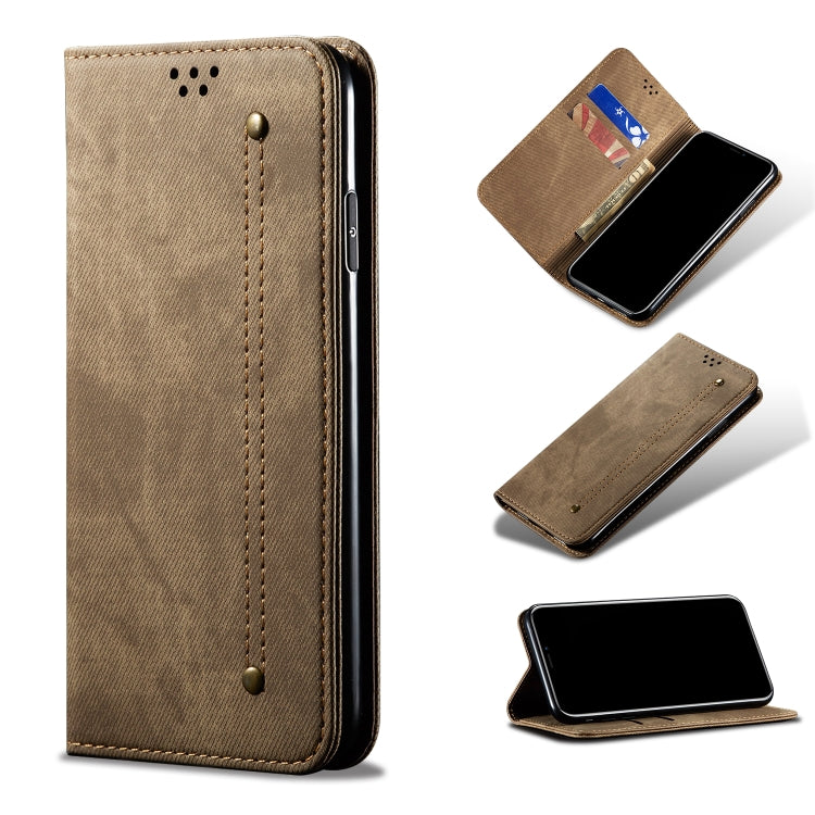 For Vivo IQOO 3 Denim Texture Casual Style Horizontal Flip Leather Case with Holder & Card Slots & Wallet