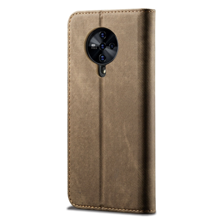 For Vivo S6 Denim Texture Casual Style Horizontal Flip Leather Case with Holder & Card Slots & Wallet