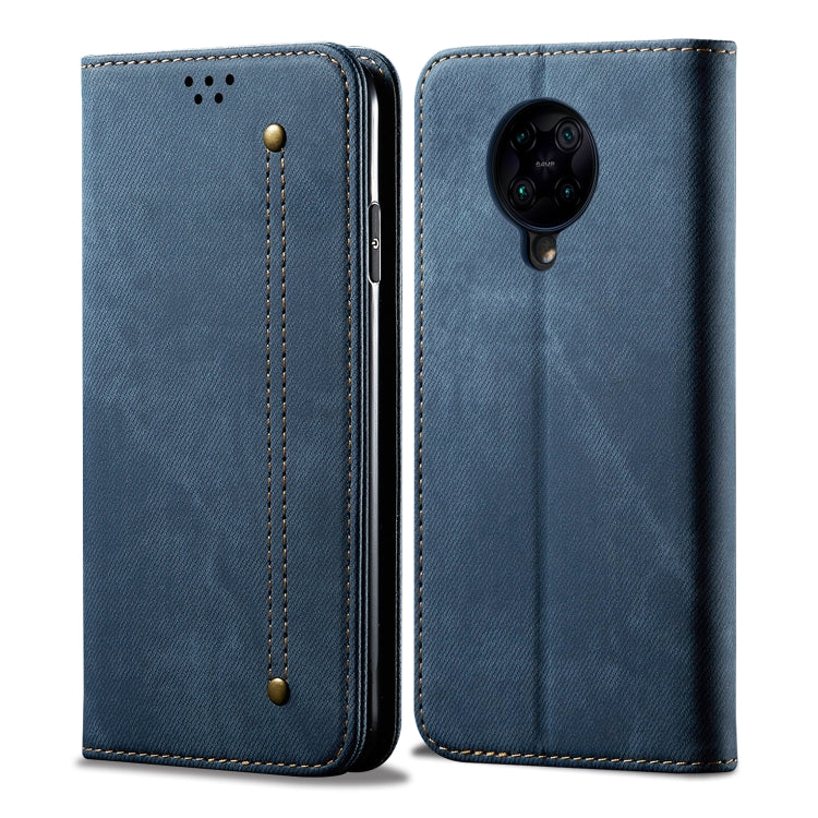 For Xiaomi Redmi K30 Pro / POCO F2 Denim Texture Casual Style Horizontal Flip Leather Case with Holder & Card Slots & Wallet