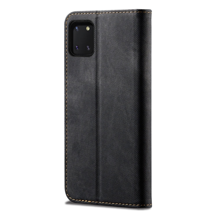 For Galaxy Note10 Lite / M60s / A81 Denim Texture Casual Style Horizontal Flip Leather Case with Holder & Card Slots & Wallet