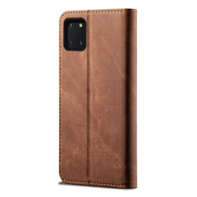 For Galaxy Note10 Lite / M60s / A81 Denim Texture Casual Style Horizontal Flip Leather Case with Holder & Card Slots & Wallet