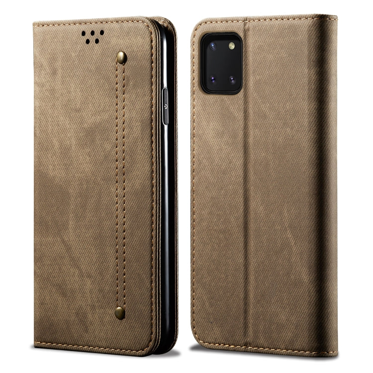 For Galaxy Note10 Lite / M60s / A81 Denim Texture Casual Style Horizontal Flip Leather Case with Holder & Card Slots & Wallet