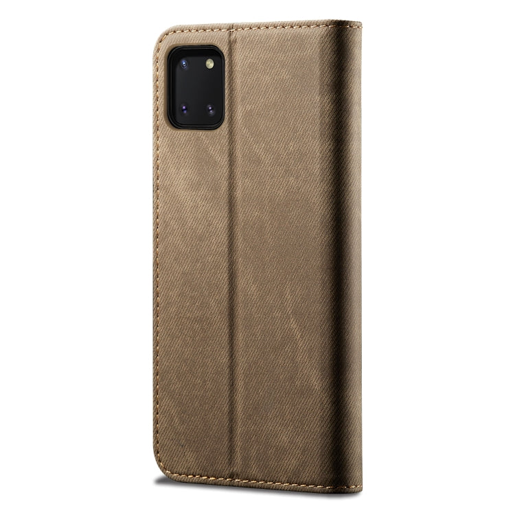 For Galaxy Note10 Lite / M60s / A81 Denim Texture Casual Style Horizontal Flip Leather Case with Holder & Card Slots & Wallet