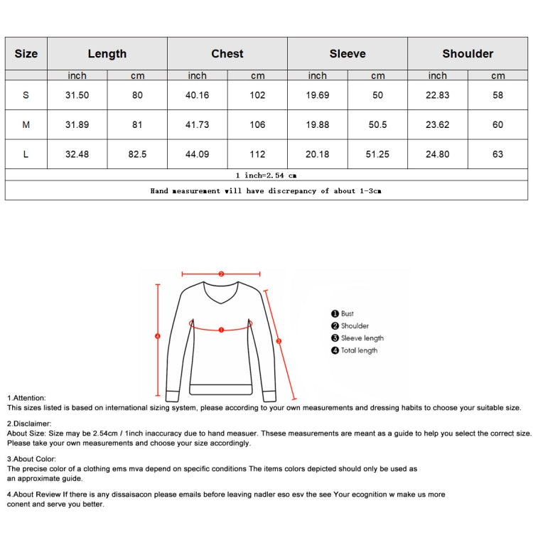 Women Fashion Contrast Color Long Sleeve Cardigan Knit Sweaters, Size:
