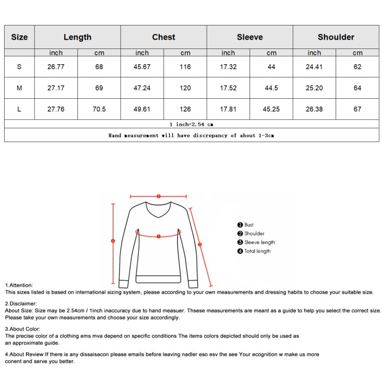 Women Long Sleeve Contrast Color Crew Neck Bottoming Sweater, Size:
