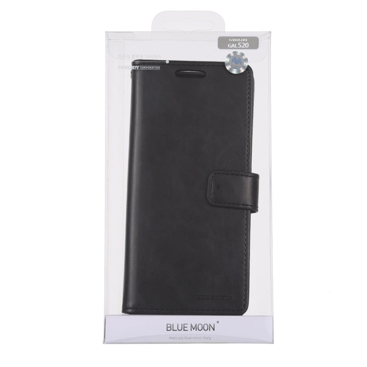 For Galaxy S20 GOOSPERY BLUE MOON DIARY Crazy Horse Texture Horizontal Flip Leather Case With Bracket & Card Slot & Wallet