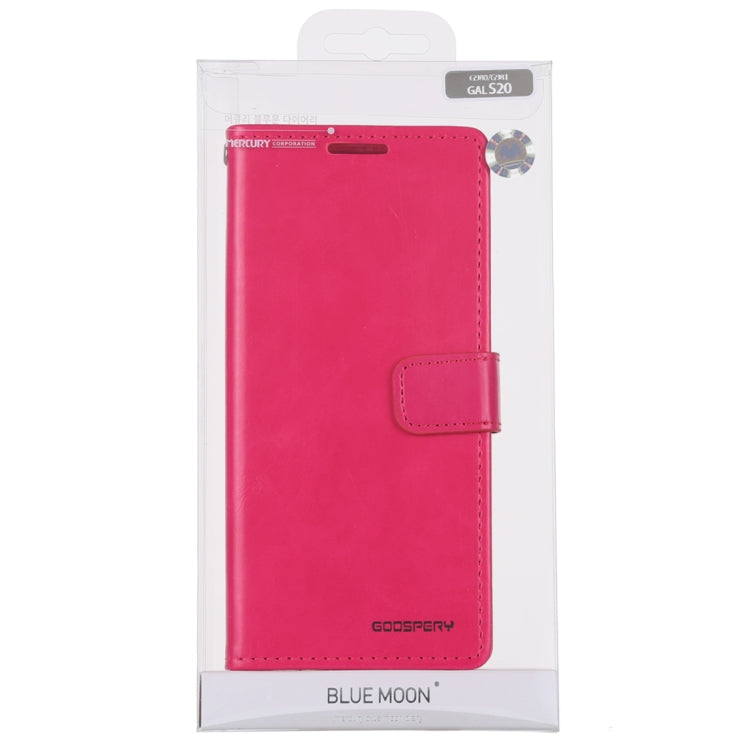 For Galaxy S20 GOOSPERY BLUE MOON DIARY Crazy Horse Texture Horizontal Flip Leather Case With Bracket & Card Slot & Wallet
