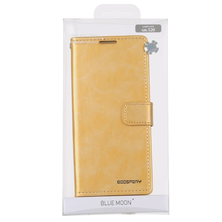 For Galaxy S20 GOOSPERY BLUE MOON DIARY Crazy Horse Texture Horizontal Flip Leather Case With Bracket & Card Slot & Wallet