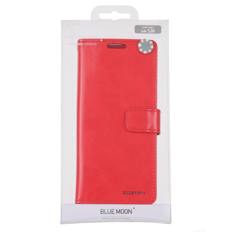 For Galaxy S20 GOOSPERY BLUE MOON DIARY Crazy Horse Texture Horizontal Flip Leather Case With Bracket & Card Slot & Wallet