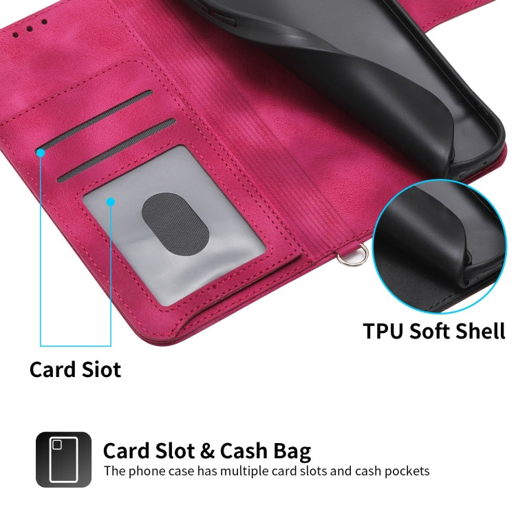 For iPhone 14 Plus Skin-feel Flowers Embossed Wallet Leather Phone Case