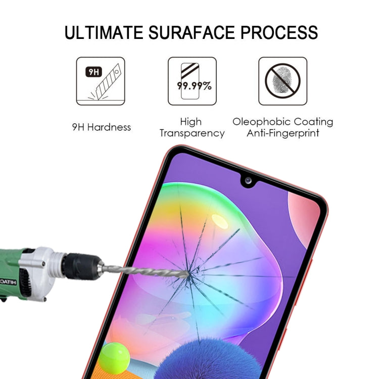 For Galaxy A31 9H Surface Hardness 2.5D Full Glue Full Screen Tempered Glass Film