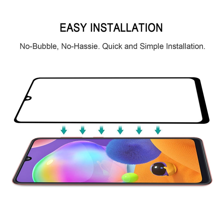For Galaxy A31 9H Surface Hardness 2.5D Full Glue Full Screen Tempered Glass Film