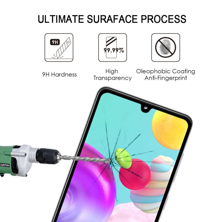 For Galaxy A41 9H Surface Hardness 2.5D Full Glue Full Screen Tempered Glass Film