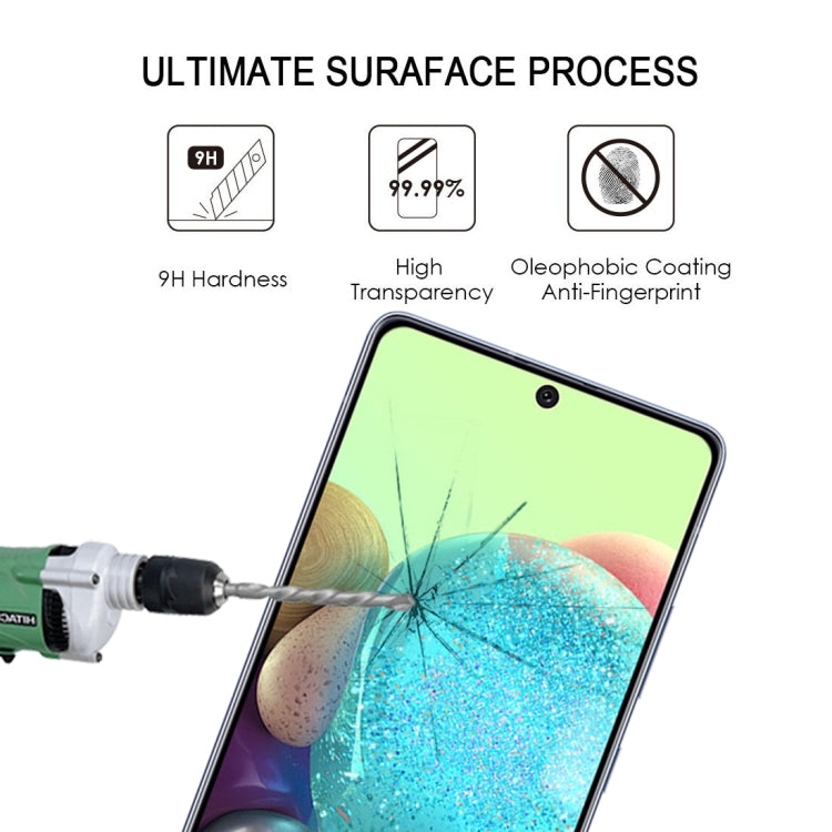 For Samsung Galaxy A71 5G/M54/F54 9H Surface Hardness 2.5D Full Glue Full Screen Tempered Glass Film