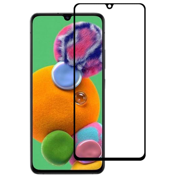 For Galaxy A91 9H Surface Hardness 2.5D Full Glue Full Screen Tempered Glass Film