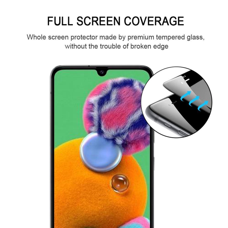 For Galaxy A91 9H Surface Hardness 2.5D Full Glue Full Screen Tempered Glass Film