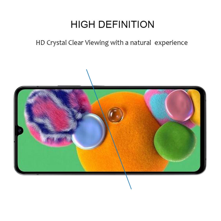 For Galaxy A91 9H Surface Hardness 2.5D Full Glue Full Screen Tempered Glass Film