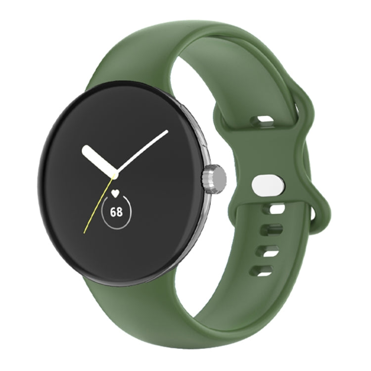 For Google Pixel Watch Single Color Silicone Watch Band Man